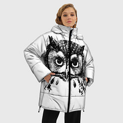 Куртка зимняя женская Сова, цвет: 3D-черный — фото 2