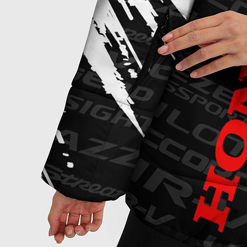 Женская зимняя куртка HONDA / 3D-Черный – фото 5