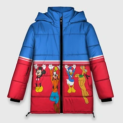 Куртка зимняя женская Диснеевские друзья, цвет: 3D-черный