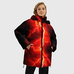 Куртка зимняя женская МОЛНИЯ, цвет: 3D-черный — фото 2