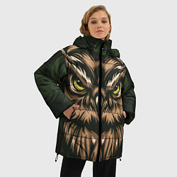 Куртка зимняя женская Хищная сова, цвет: 3D-красный — фото 2