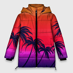 Куртка зимняя женская Очеровательный закат, цвет: 3D-черный