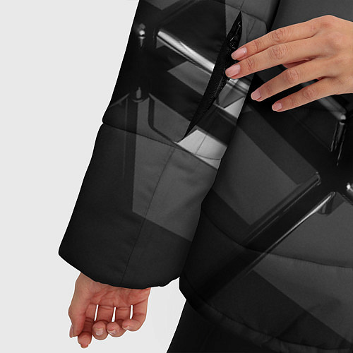 Женская зимняя куртка ПЛИТЫ 3D / 3D-Черный – фото 5