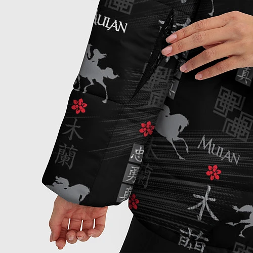 Женская зимняя куртка Mulan Black Pattern / 3D-Черный – фото 5