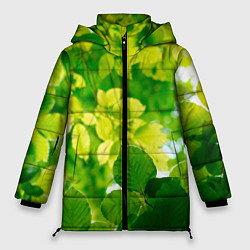 Куртка зимняя женская Листья, цвет: 3D-черный