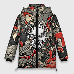 Куртка зимняя женская CYBERPUNK2077 SAMURAI, цвет: 3D-светло-серый