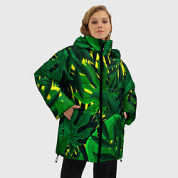 Куртка зимняя женская В джунглях, цвет: 3D-красный — фото 2