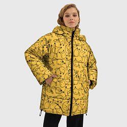 Куртка зимняя женская Покемон Пикачу, цвет: 3D-светло-серый — фото 2