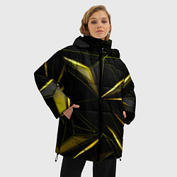 Куртка зимняя женская Текстура, цвет: 3D-черный — фото 2
