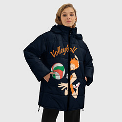 Куртка зимняя женская Волейбол, цвет: 3D-черный — фото 2