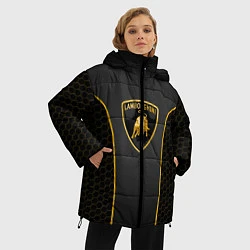 Куртка зимняя женская Ламборгини, цвет: 3D-черный — фото 2
