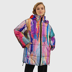 Куртка зимняя женская ПЕРЬЯ, цвет: 3D-красный — фото 2