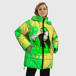 Куртка зимняя женская Билли айлиш, цвет: 3D-черный — фото 2