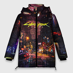 Куртка зимняя женская CYBERPUNK 2077:КИБЕРПАНК S, цвет: 3D-черный