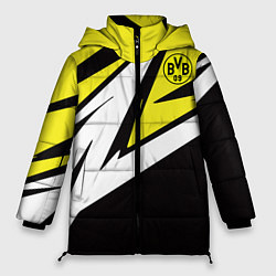 Куртка зимняя женская Borussia Dortmund, цвет: 3D-черный