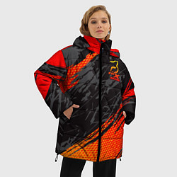 Куртка зимняя женская Форма для мотокросса FOX, цвет: 3D-красный — фото 2
