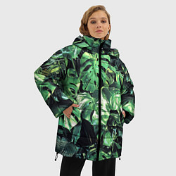 Куртка зимняя женская ЛИСТЬЯ, цвет: 3D-черный — фото 2