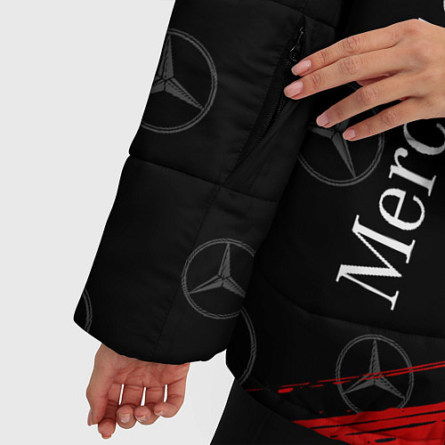Женская зимняя куртка MERCEDES МЕРСЕДЕС / 3D-Черный – фото 5