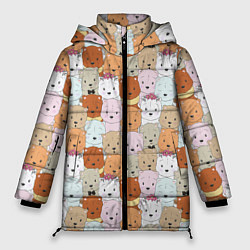 Куртка зимняя женская МИШКИ, цвет: 3D-черный