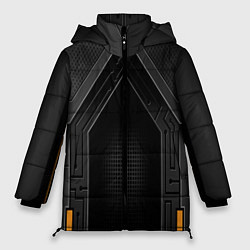 Куртка зимняя женская Броня робота, цвет: 3D-черный