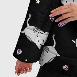 Куртка зимняя женская КИСЫ, цвет: 3D-черный — фото 2