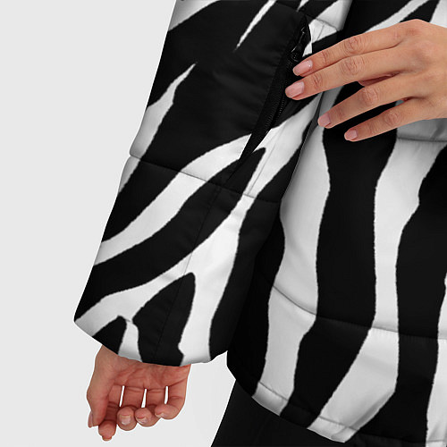 Женская зимняя куртка Зебра / 3D-Черный – фото 5