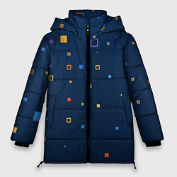 Куртка зимняя женская Геометрия дождь, цвет: 3D-черный