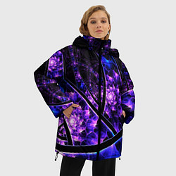 Куртка зимняя женская Фрактал линии, цвет: 3D-красный — фото 2