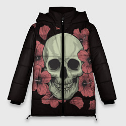 Куртка зимняя женская Skull in red 2, цвет: 3D-черный