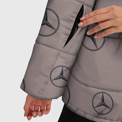 Женская зимняя куртка MERCEDES МЕРСЕДЕС / 3D-Черный – фото 5