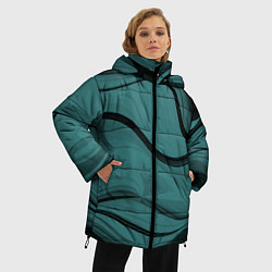 Куртка зимняя женская Абстракция, цвет: 3D-черный — фото 2