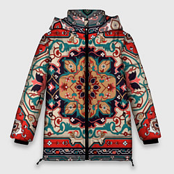 Куртка зимняя женская Текстура ковра, цвет: 3D-черный