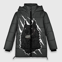 Куртка зимняя женская Волк, цвет: 3D-черный