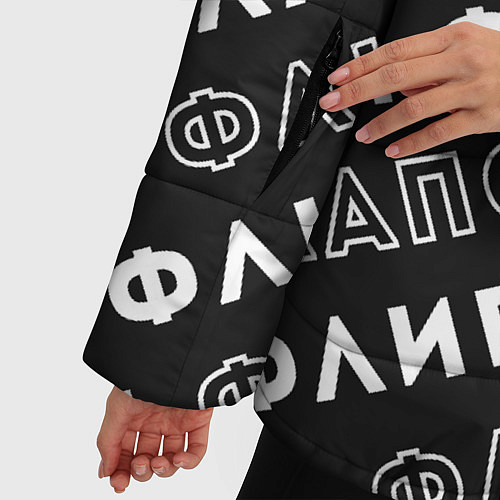 Женская зимняя куртка Гучи Флип Флапс / 3D-Черный – фото 5