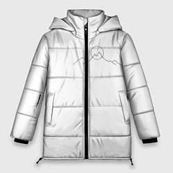 Женская зимняя куртка Минимализм силуэт горы
