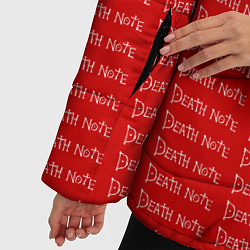 Куртка зимняя женская Death note pattern red, цвет: 3D-светло-серый — фото 2