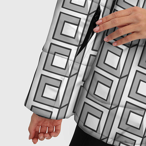 Женская зимняя куртка Архитектура / 3D-Черный – фото 5