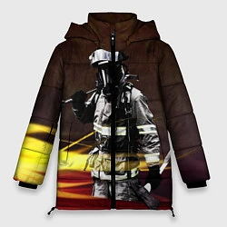 Куртка зимняя женская Спасатель, цвет: 3D-черный