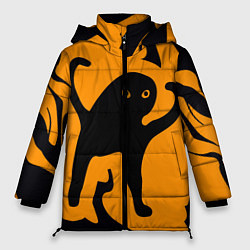 Куртка зимняя женская Кот- мем, цвет: 3D-черный