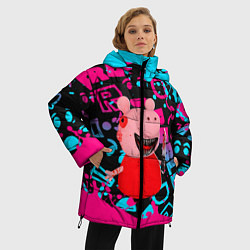 Куртка зимняя женская Roblox Piggy, цвет: 3D-красный — фото 2