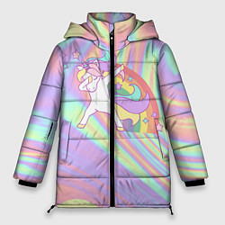 Куртка зимняя женская ЕДИНОРОГ, цвет: 3D-черный