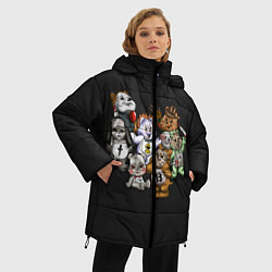 Куртка зимняя женская Страшные Мишки, цвет: 3D-черный — фото 2