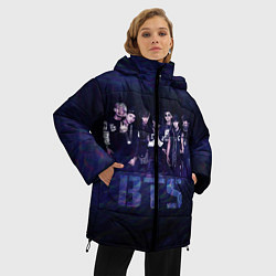 Куртка зимняя женская BTS БТС бойбенд, цвет: 3D-светло-серый — фото 2