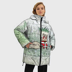 Куртка зимняя женская Доктор Стоун новогодний, цвет: 3D-светло-серый — фото 2