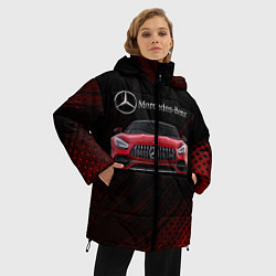 Куртка зимняя женская Mercedes Benz AMG, цвет: 3D-черный — фото 2