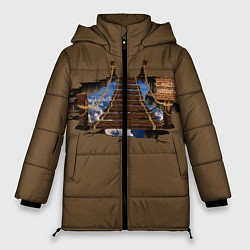 Куртка зимняя женская С моста не плевать!!!, цвет: 3D-черный