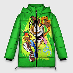Куртка зимняя женская CRASH BANDICOOT, цвет: 3D-светло-серый