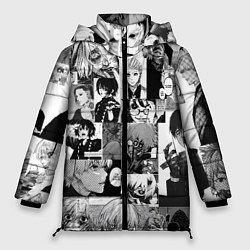 Куртка зимняя женская Токийский гуль, цвет: 3D-черный