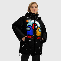 Куртка зимняя женская Among us IMPOSTORS, цвет: 3D-черный — фото 2