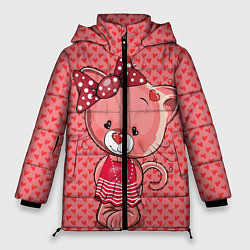 Куртка зимняя женская Котенок, цвет: 3D-черный